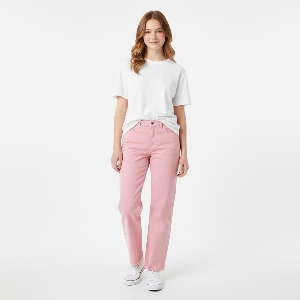 Just Black Denim Pink Lemonade Raw Hem Jeans Size 29